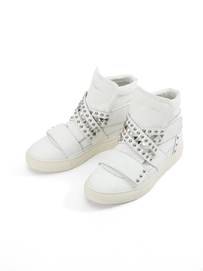 Multi Strap Studded High Top Sneakers