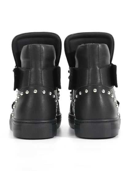 Multi Strap Studded High Top Sneakers