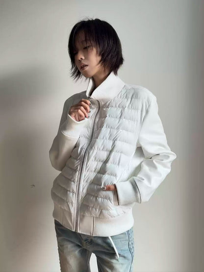 Panelled Slim Fit Padded Zip Jacket
