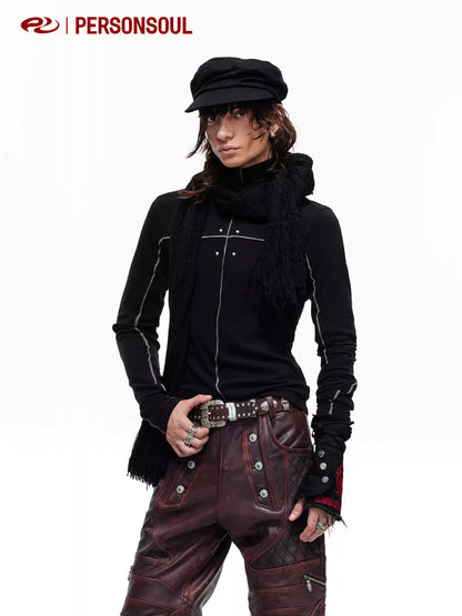 Armor High Neck Slim Fit Long Sleeve Top