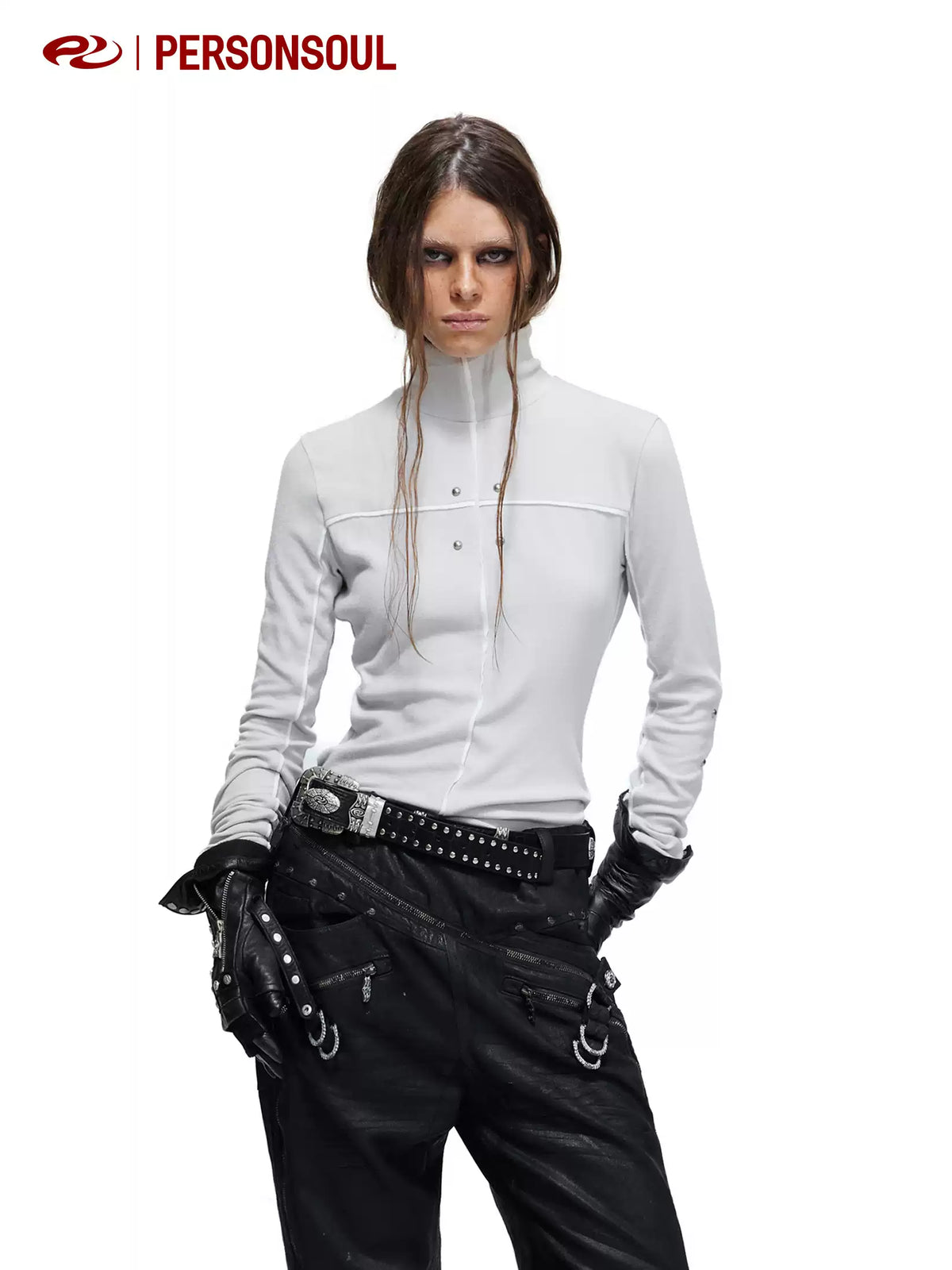 Armor High Neck Slim Fit Long Sleeve Top