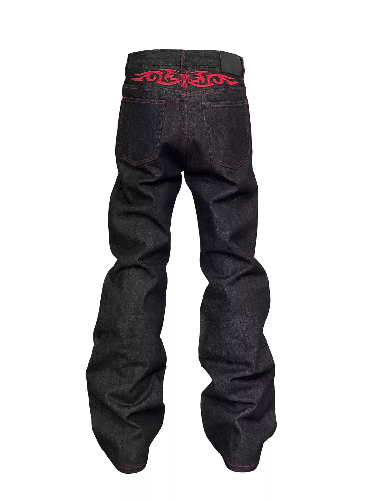 Floral Embroidered Straight Leg Jeans