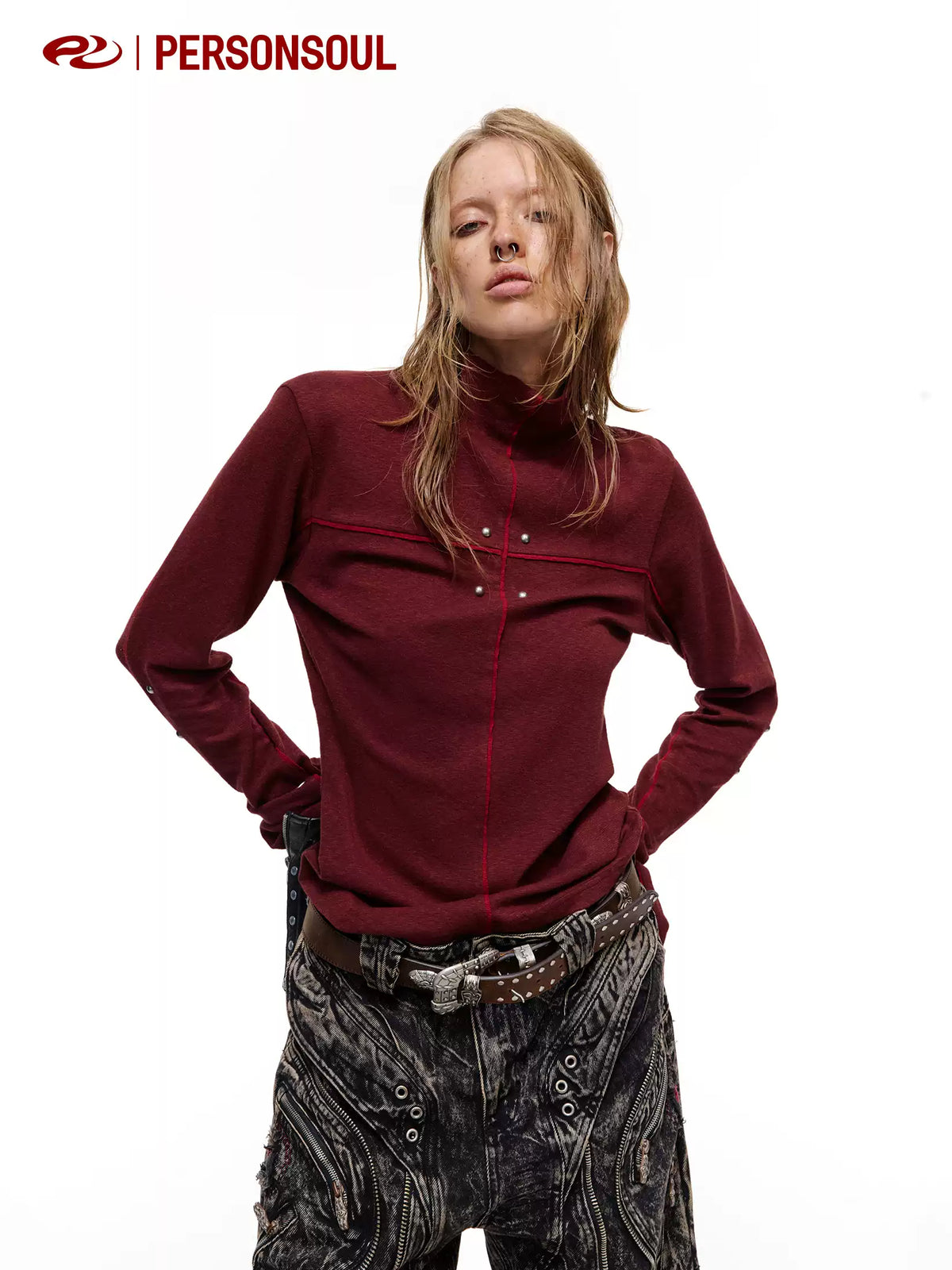 Armor High Neck Slim Fit Long Sleeve Top
