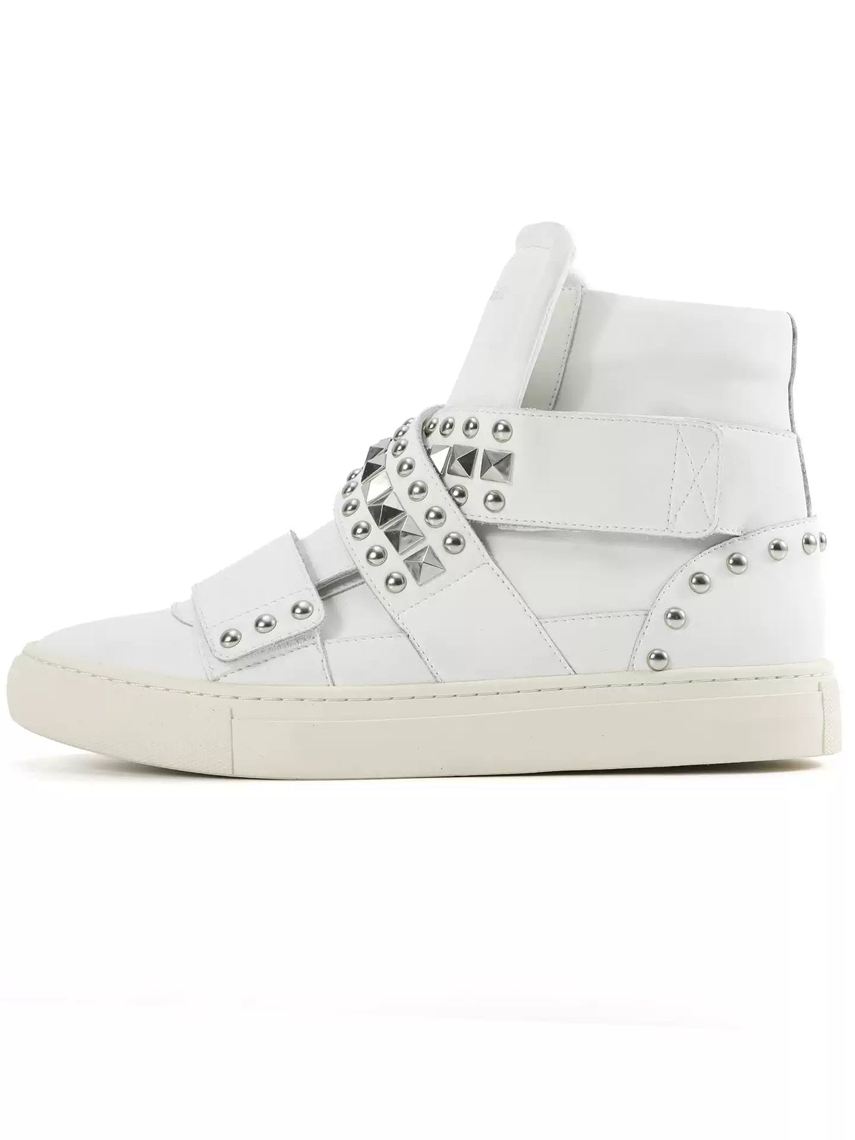 Multi Strap Studded High Top Sneakers