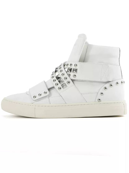 Multi Strap Studded High Top Sneakers