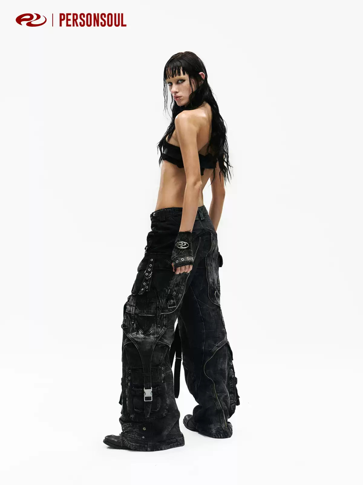 Tactical Strap Washed Work Jeans