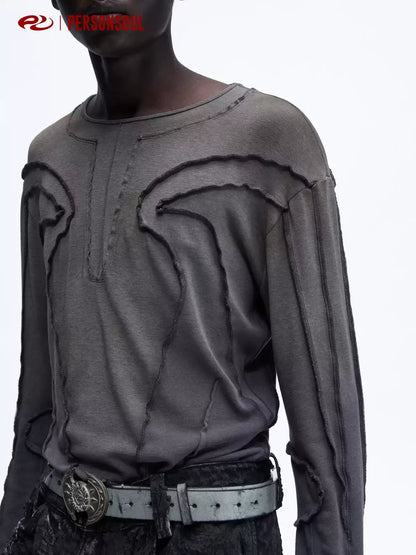 Sculpted Curved Seam Long Sleeve Top