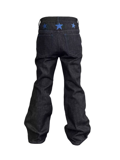 Floral Embroidered Straight Leg Jeans