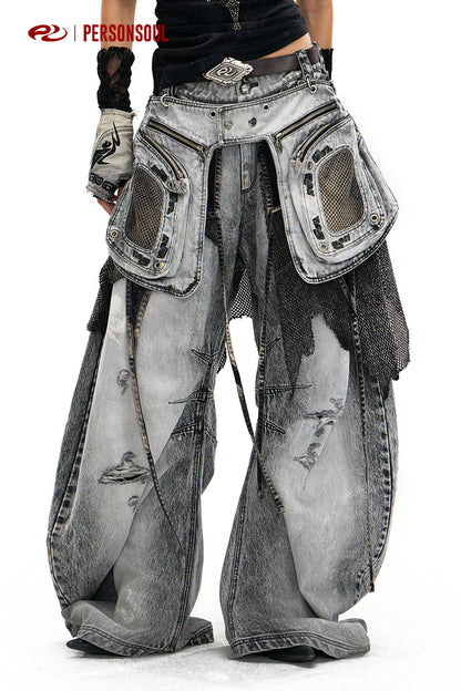 Ash Tactical Detachable Waist Panel Jeans