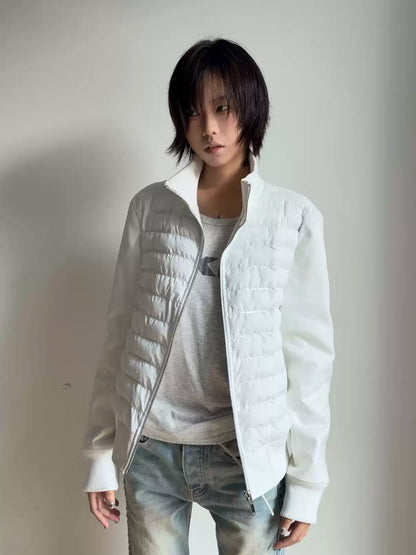 Panelled Slim Fit Padded Zip Jacket
