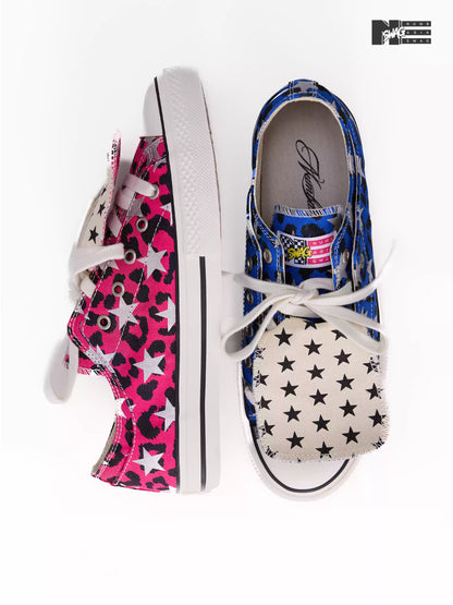 Glitter Star Canvas Low Top Sneakers