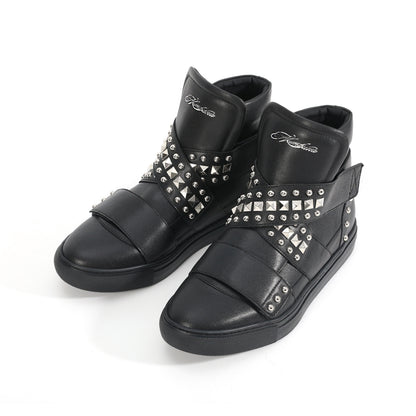 Multi Strap Studded High Top Sneakers