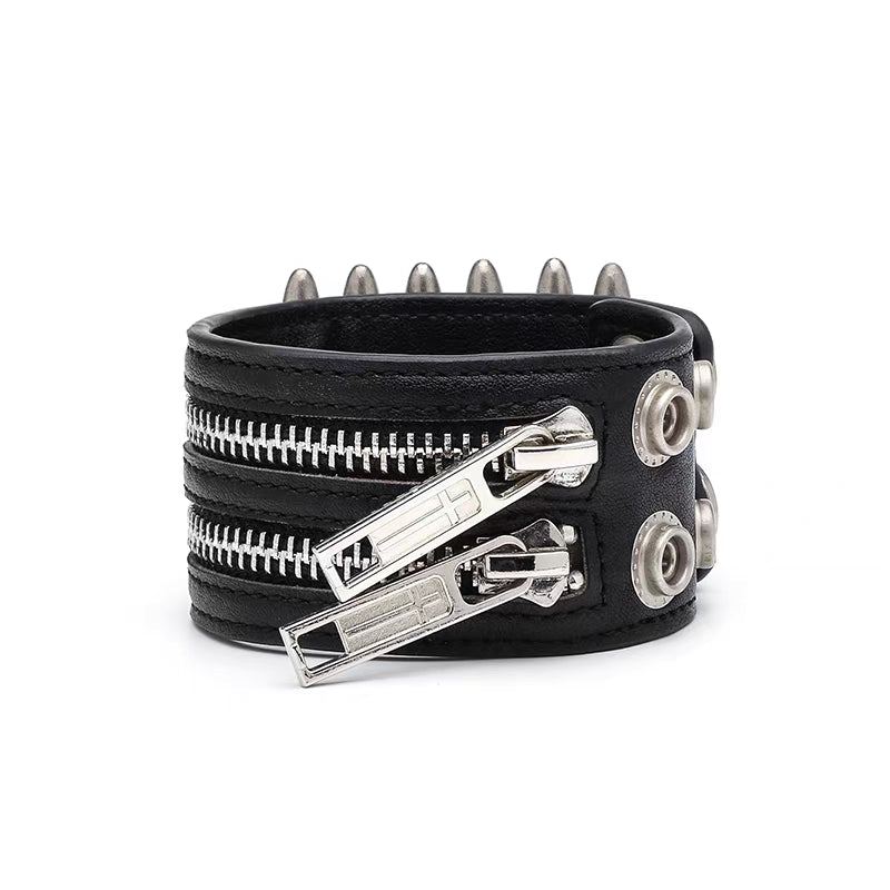 Bullet Stud Wide Cuff Bracelet