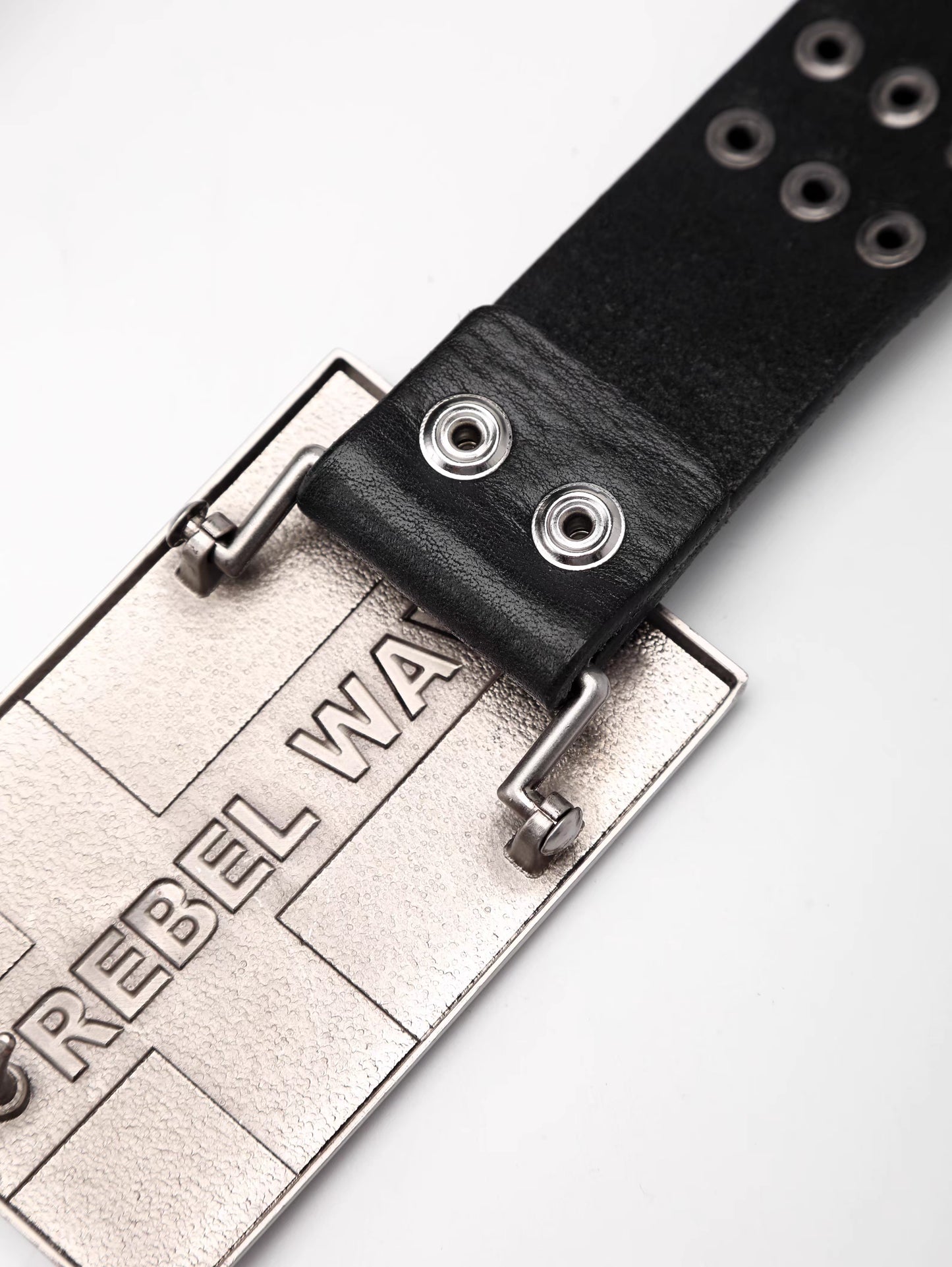 Union Jack Buckle Cross Stud Leather Belt