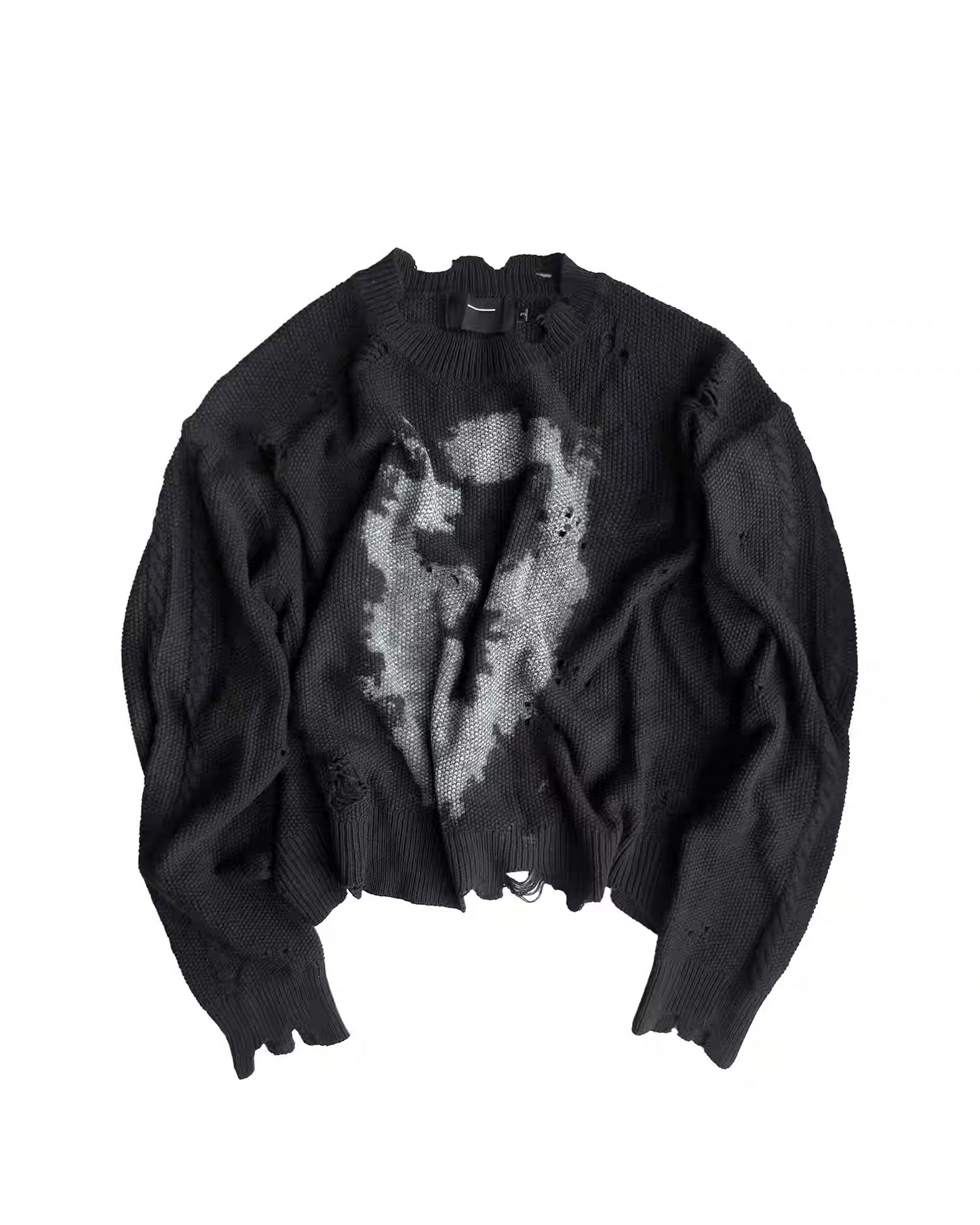 Cross Graphic Cropped Knit Sweater