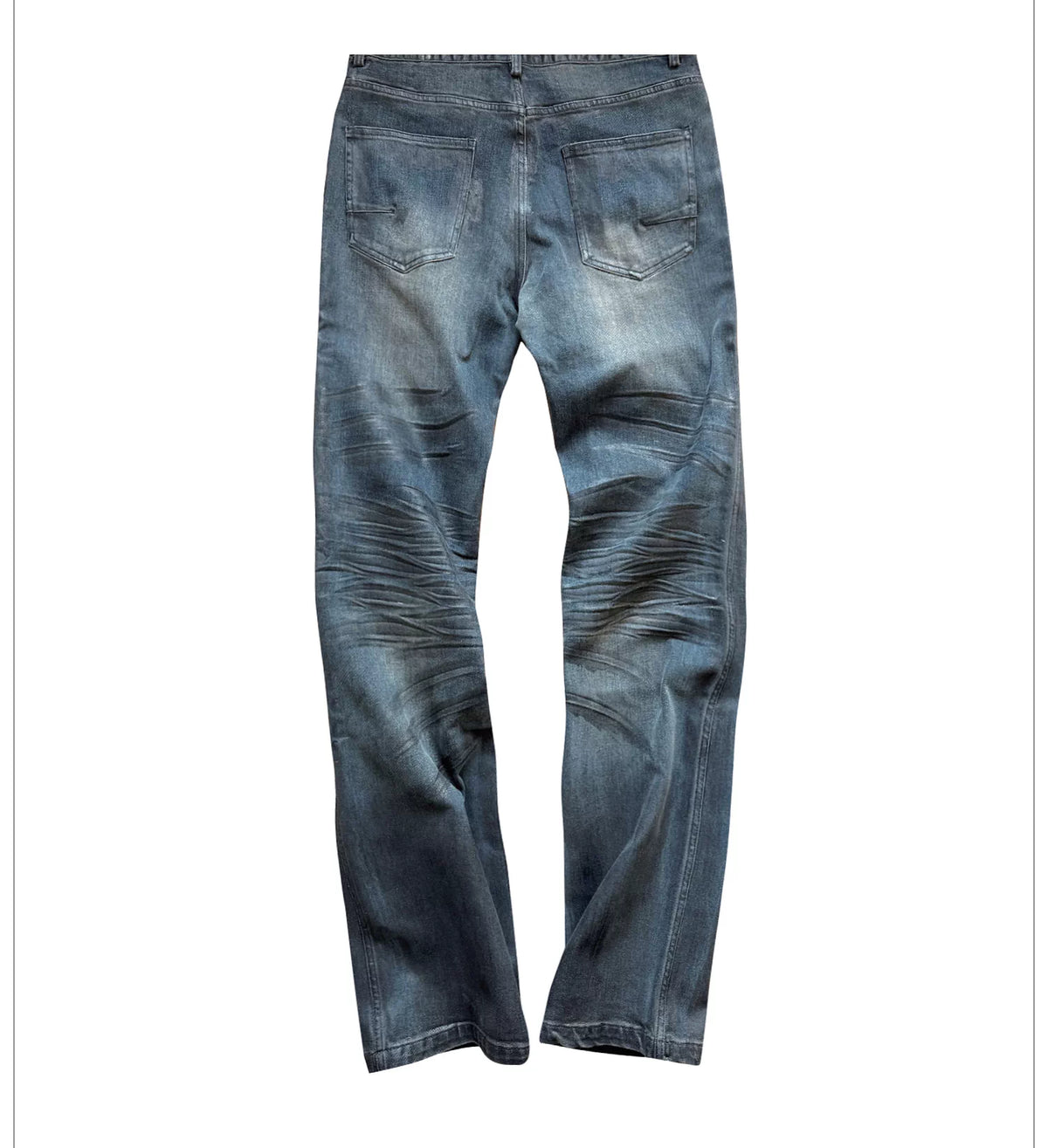 Sculpted Washed Straight-Leg Jeans