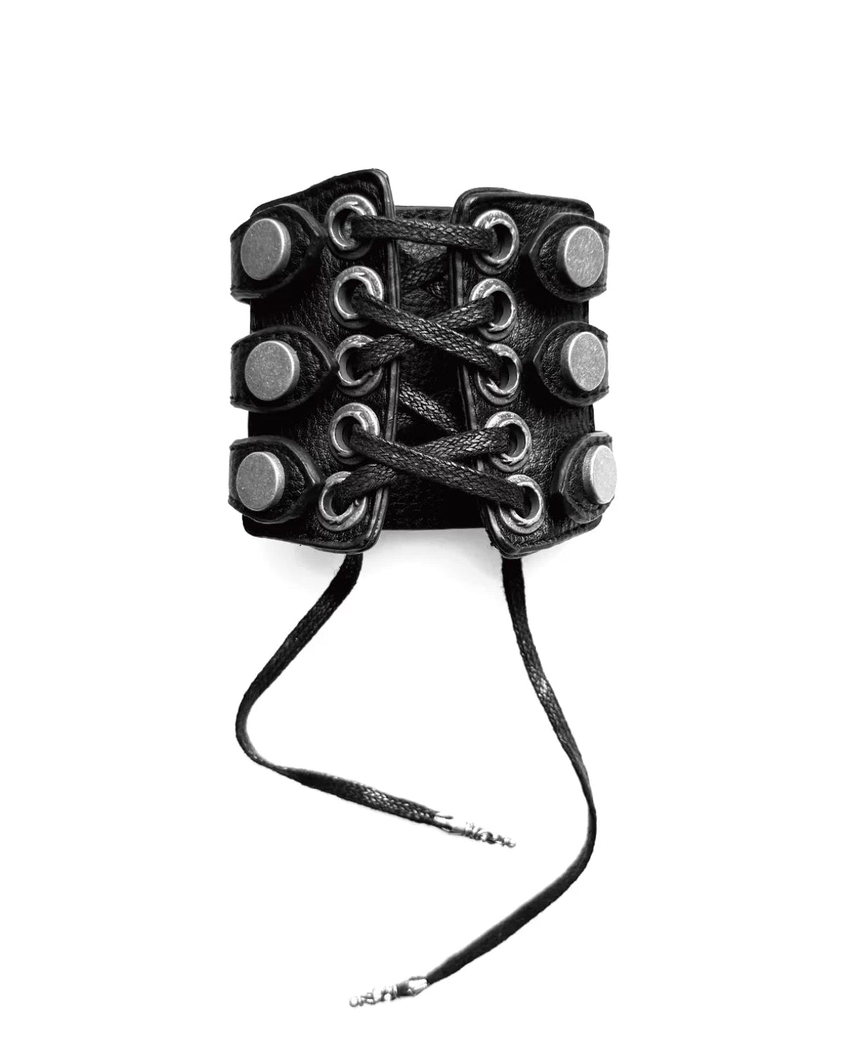 Lace-Up Fang Detail Wrist Cuff