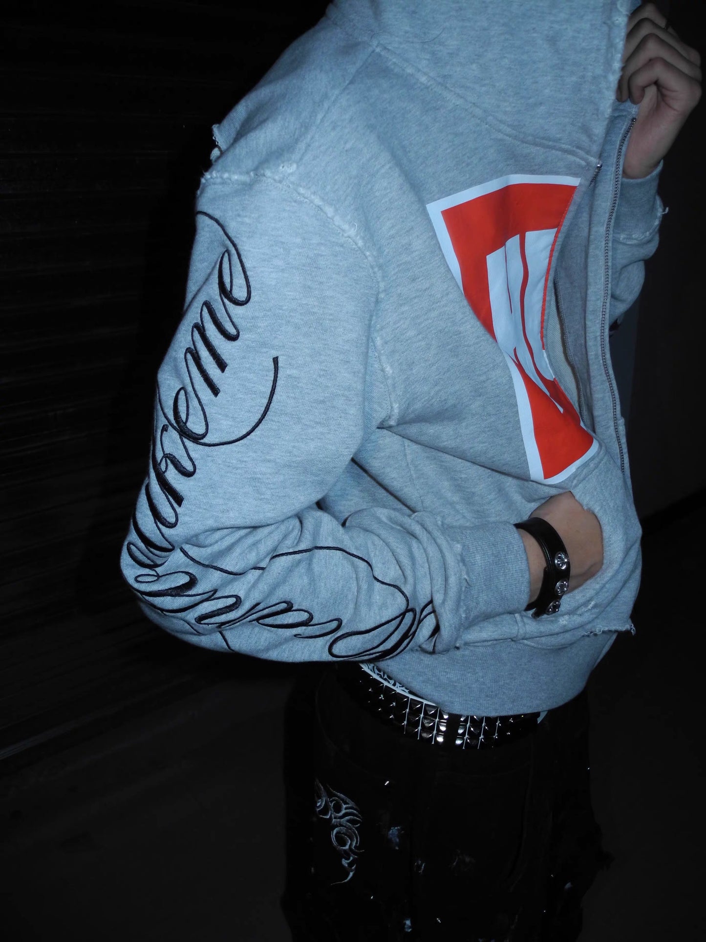 Unicorn Graphic Washed Cropped Zip Hoodie