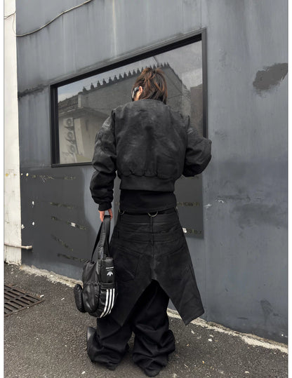 Waxed Washed Bomber Jacket