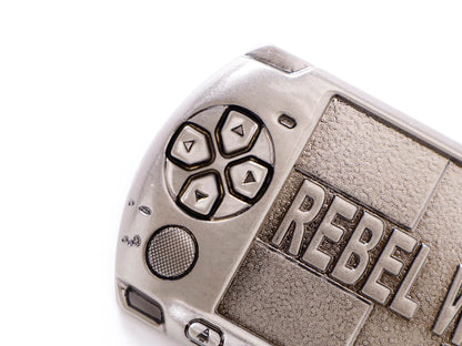 Game Console Buckle Studded Leather Belt