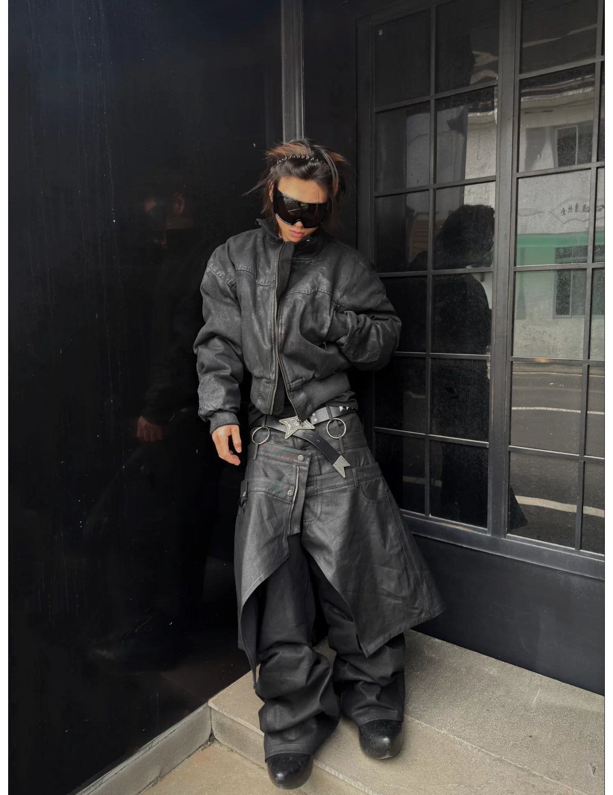 Waxed Washed Bomber Jacket