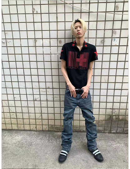 Sculpted Washed Straight-Leg Jeans