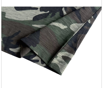 Camouflage Crewneck Long-Sleeve T-Shirt