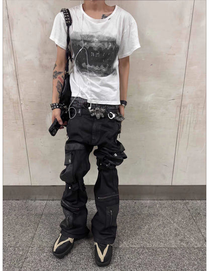 Distressed Graphic Boxy T-Shirt