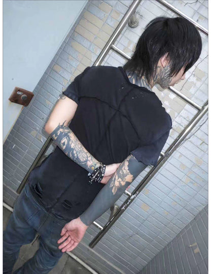 Wrinkled Washed Fitted T-Shirt