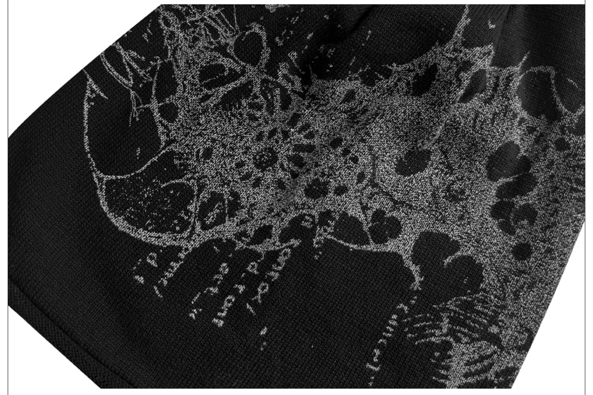 Biomechanical Graphic Knit Beanie