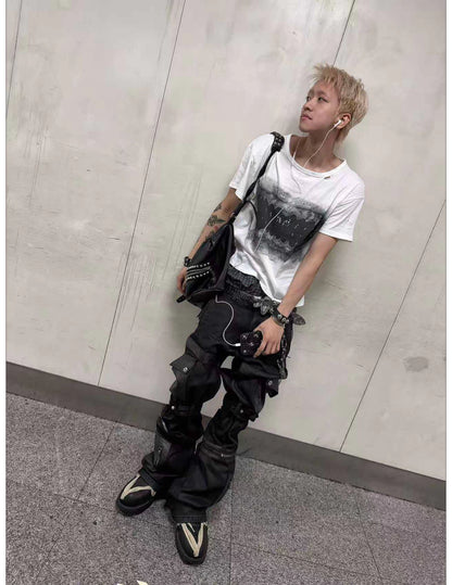 Distressed Graphic Boxy T-Shirt