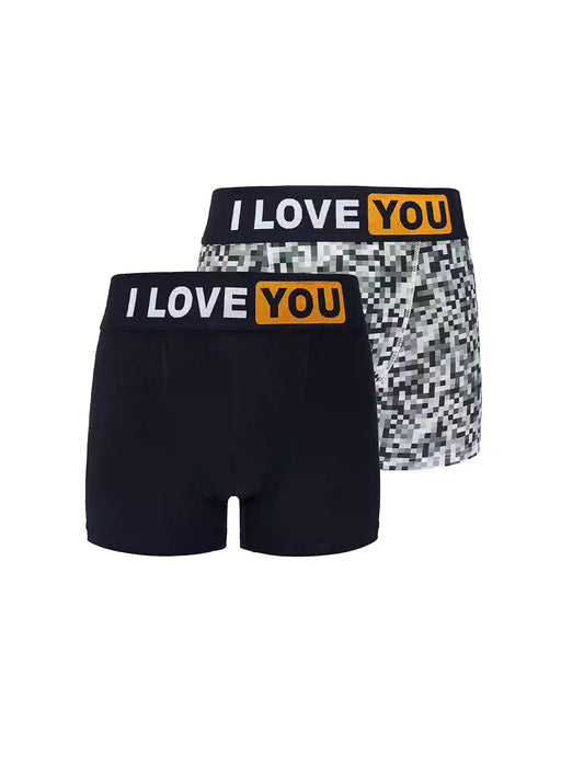 LOSECONTROLEDGE I LOVE YOU ロゴウエスト ボクサーパンツ ブラック SELFISH