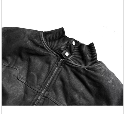Waxed Washed Bomber Jacket