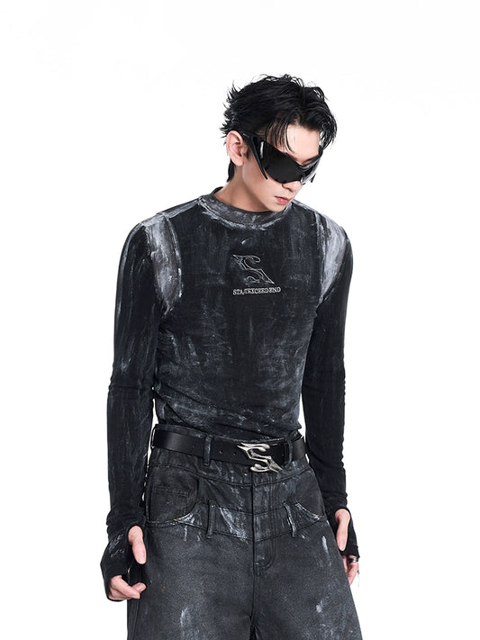 STARTEXCEEDEND Grunge Tight Long Sleeve Tee