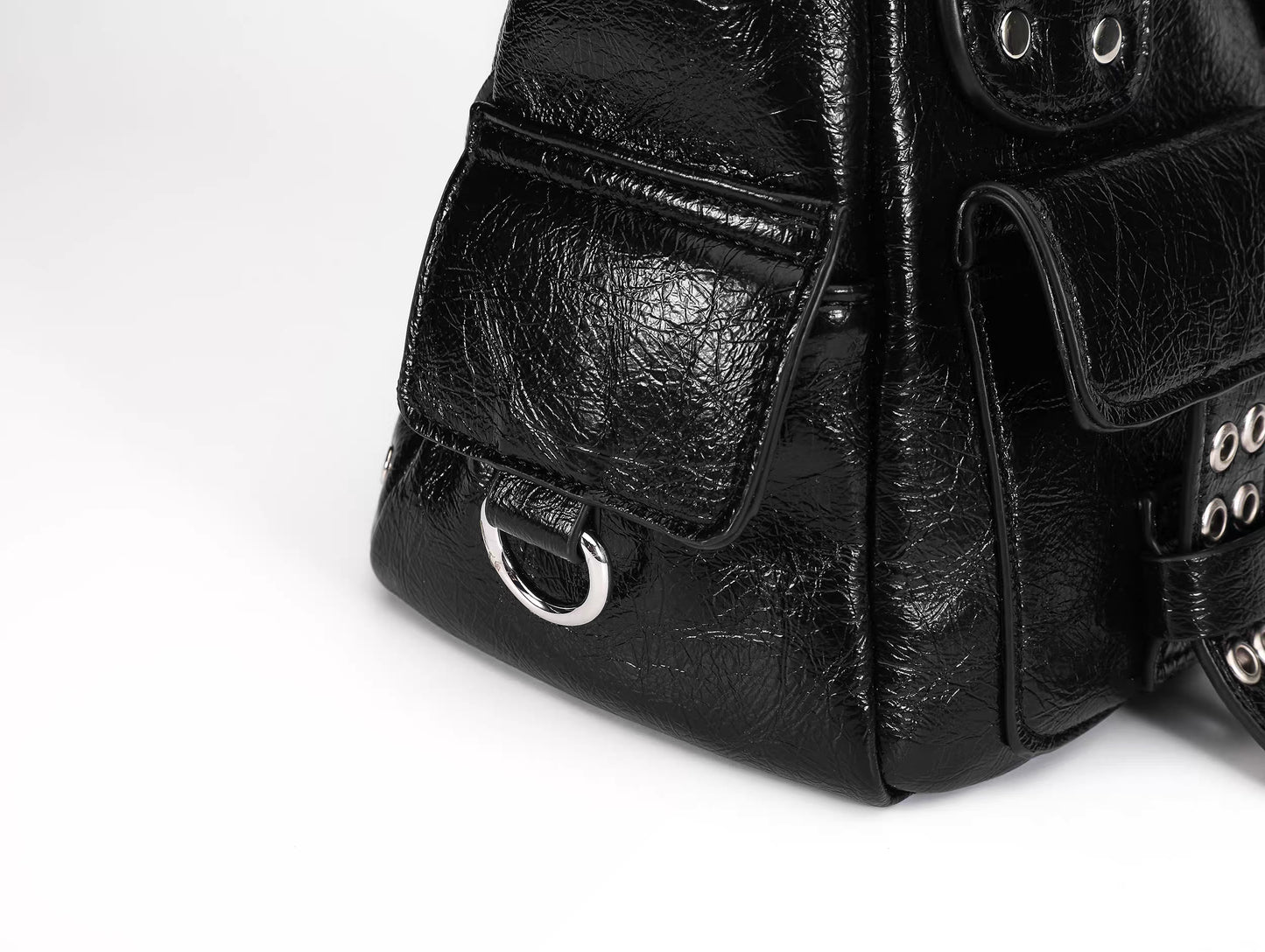 Cross Embellished Convertible Shoulder Bag