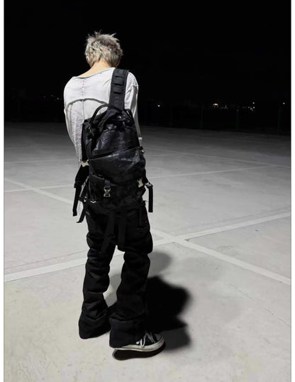 Cracked Coated Canvas Backpack