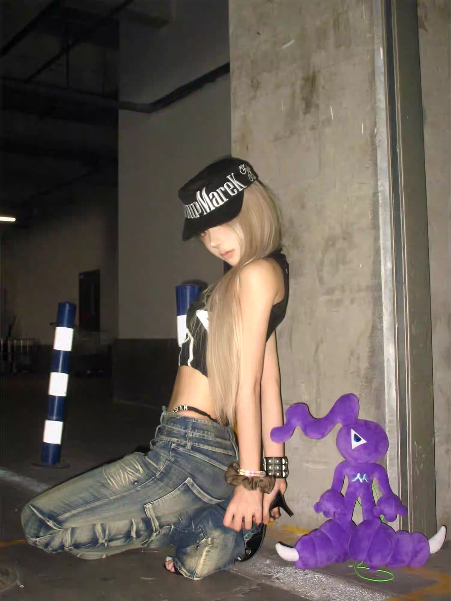 PAIKI スタッズ ウォッシュ加工 デニム SELFISH