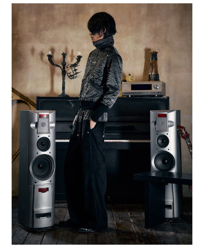 Tiger Embroidered Reversible Velvet Bomber Jacket