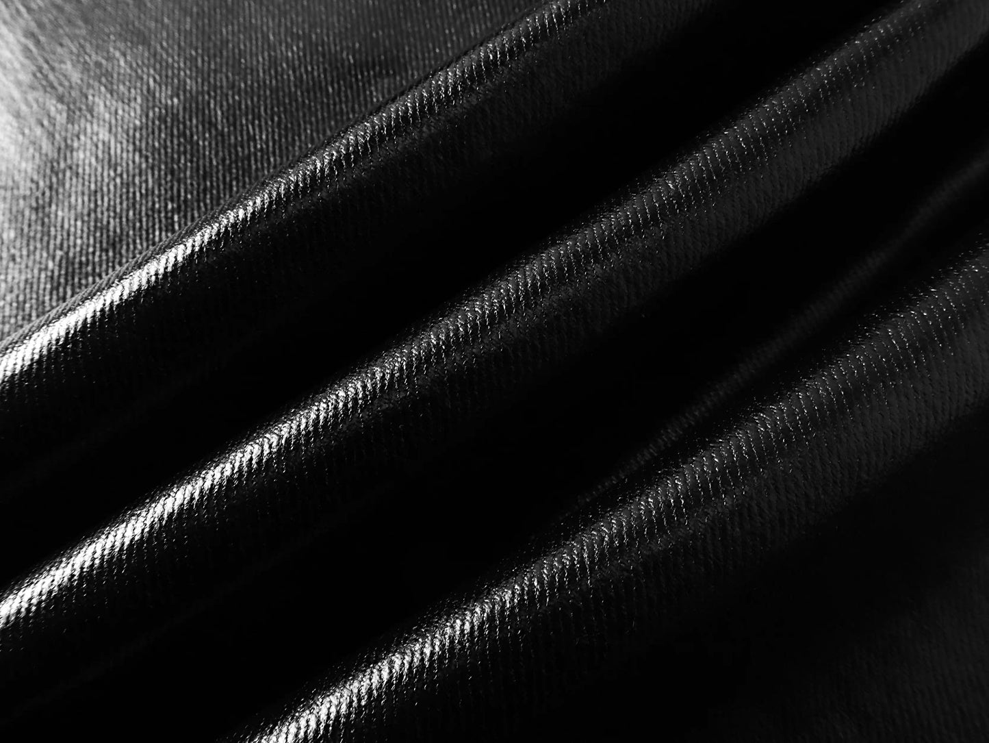 Liquid Metallic Coated Flared Jeans