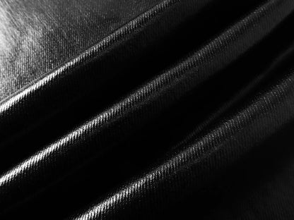 Liquid Metallic Coated Flared Jeans