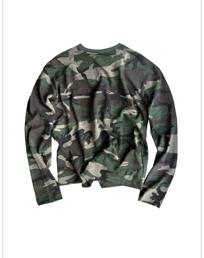 Camouflage Crewneck Long-Sleeve T-Shirt