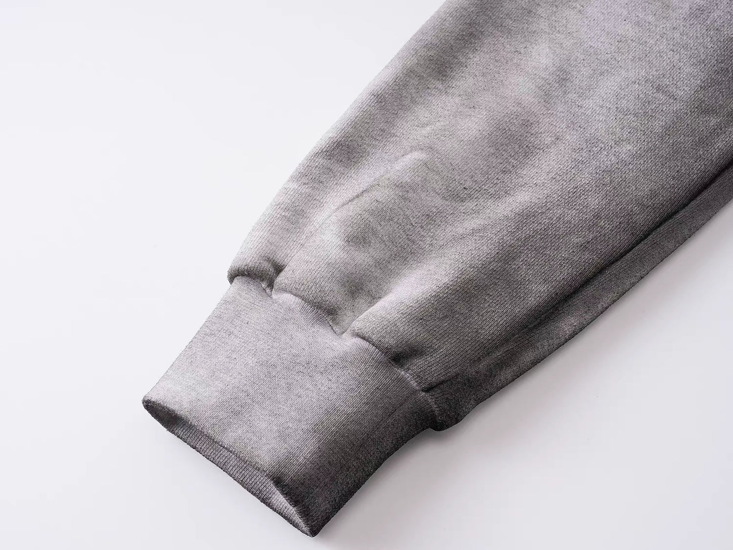 Washed Cross Embroidered Cropped Zip Hoodie