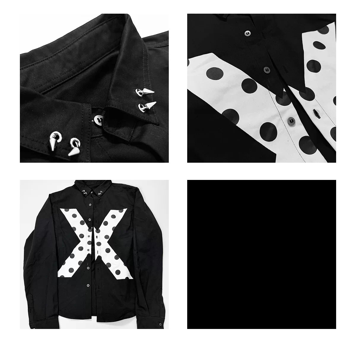 Polka Dot Cross Graphic Distressed Shirt