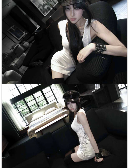Lace-Up Fang Detail Wrist Cuff