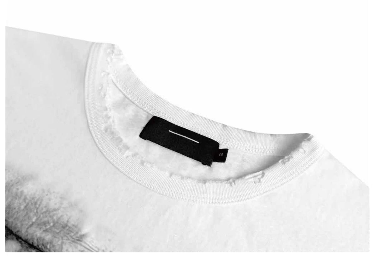Distressed Graphic Boxy T-Shirt