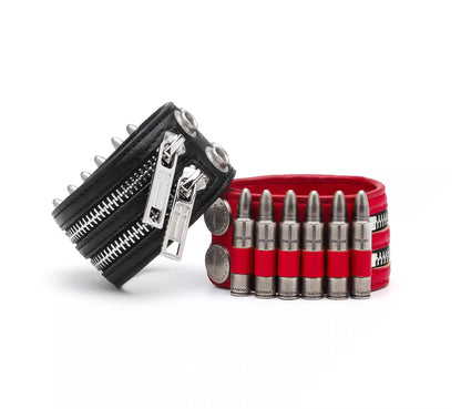 Bullet Stud Wide Cuff Bracelet