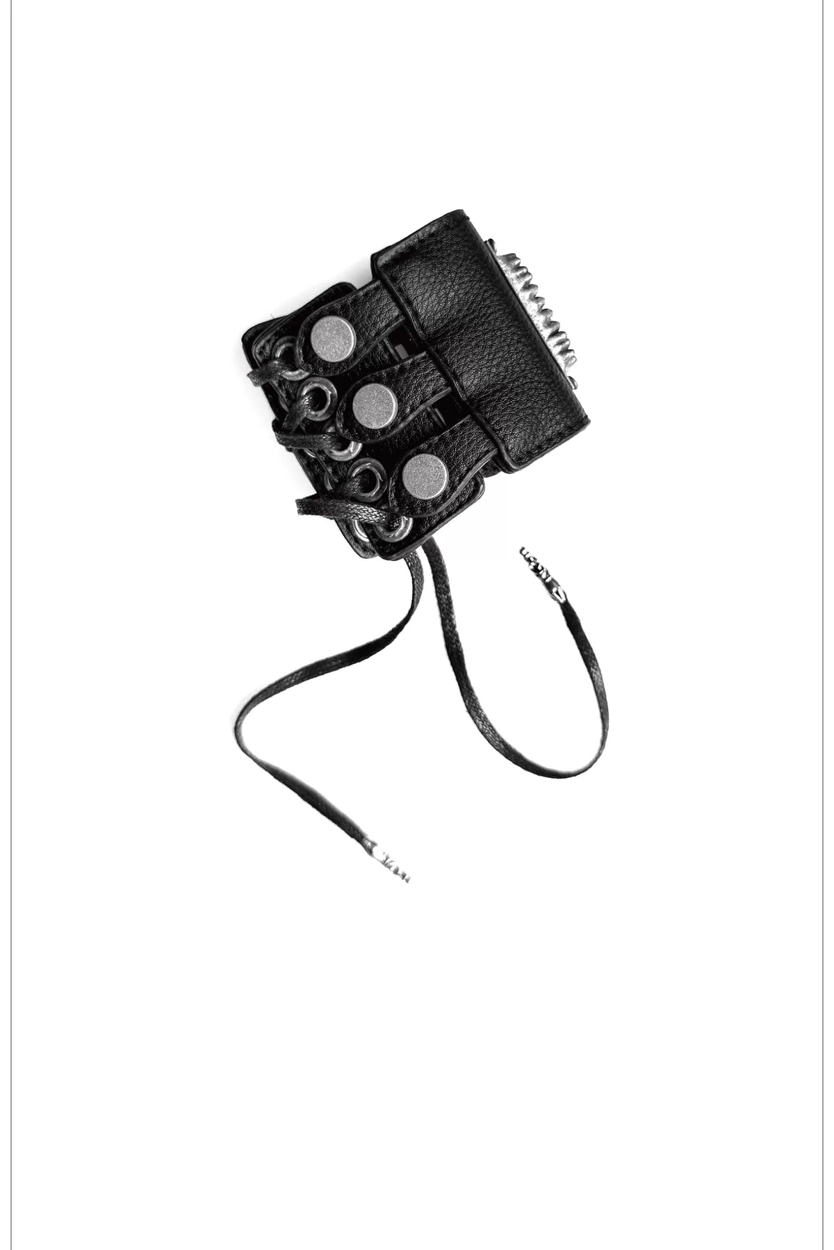 Lace-Up Fang Detail Wrist Cuff