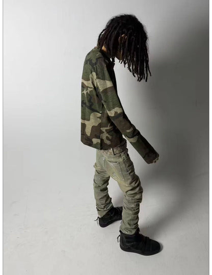 Camouflage Crewneck Long-Sleeve T-Shirt