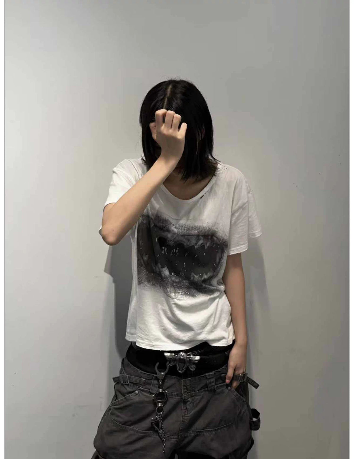 Distressed Graphic Boxy T-Shirt