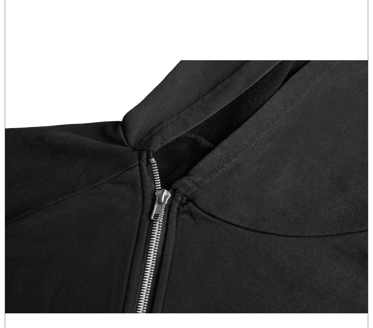 Asymmetric Hem Diagonal Zip Hoodie